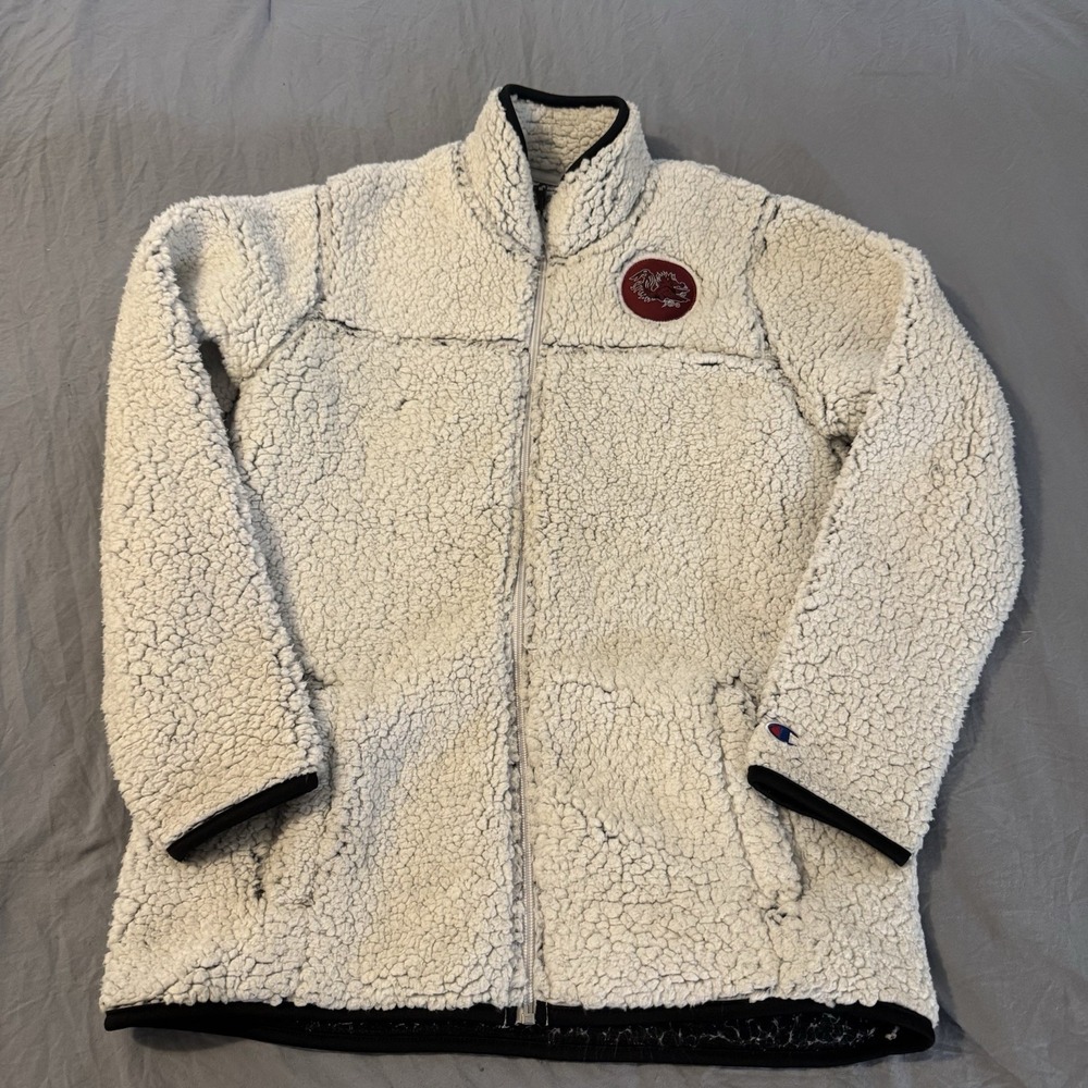 University Of South Carolina Gamecocks Full Zip Faux Fur Sherpa Jacket Adult Sm